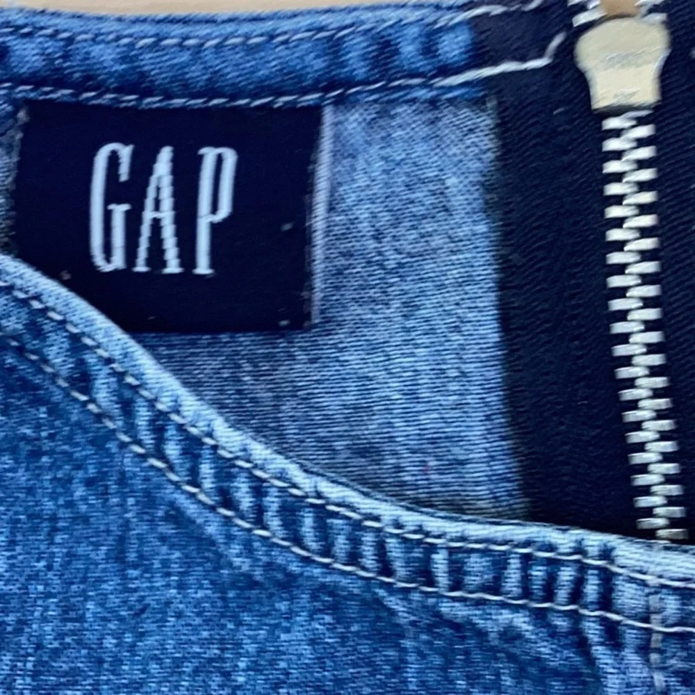 Gap Girls Denim Jumper Dress With Pockets Medium